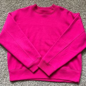 fuchsia pullover sweatshirt
